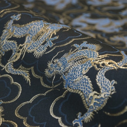 金襴 生地 布 青龍(竜)（せいりゅう）※注釈付き【四神シリーズ】（0458