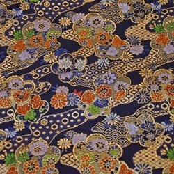 織錦織物布 Umee Ryusui 海軍藍色 ☆ 織物寬度約 33 厘米 x 長度 50 厘米 ☆ 連續切割可能 (3070-E 第3張的照片