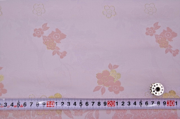 織錦織物布邊界（寬度方向的波紋）編織模糊Edasakura粉色（6950B-1W3） 第4張的照片