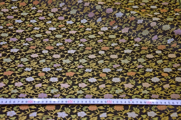 錦絲專業裂紋（特產出）調整小花蔓藤基序黑（263-W） 第4張的照片