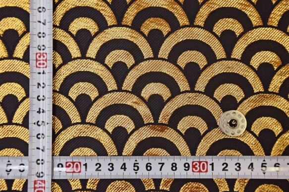 金襴 青海波 黒（0840-2N3） 2枚目の画像