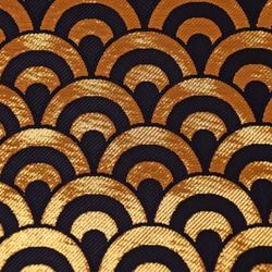 金襴 青海波 黒（0840-2N3） 3枚目の画像