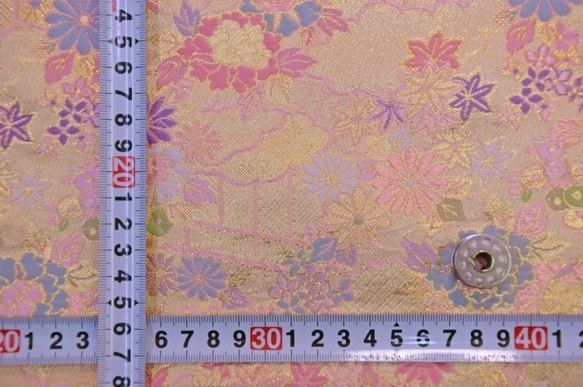 金襴 離宮 クリーム B (ピンク几帳)（6449-30H2） 2枚目の画像