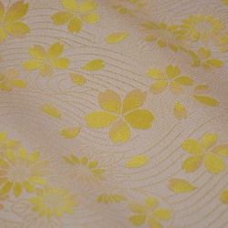 金布織物流動的菊花櫻桃黃☆織物寬度約33厘米x長度50厘米☆可以連續切割（147B-HM5） 第1張的照片