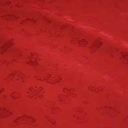 織錦織物寶用盡紅色 ☆ 織物寬度約 33 厘米 x 長度 50 厘米 ☆ 連續切割可能 (159-AM1) 第3張的照片
