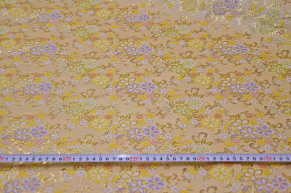織錦麵團 Hanazakari 檸檬 (黃色) ☆ 織物寬度約 33 厘米 x 長度 50 厘米 ☆ 連續切割可能 (8494- 第4張的照片