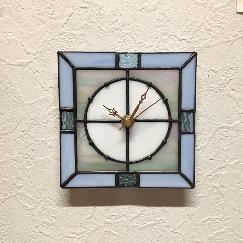 ステンドグラス　プレインズウォーカーズ　8枚セット　未開封 ステンドグラス壁掛け時計☆彡スカイブルー 掛け時計・置き時計