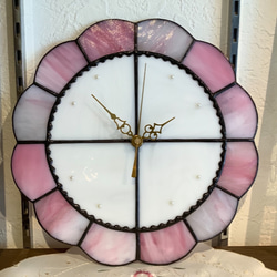 お花の時計 １点もの 桜色ピンク(壁掛け時計) 3枚目の画像