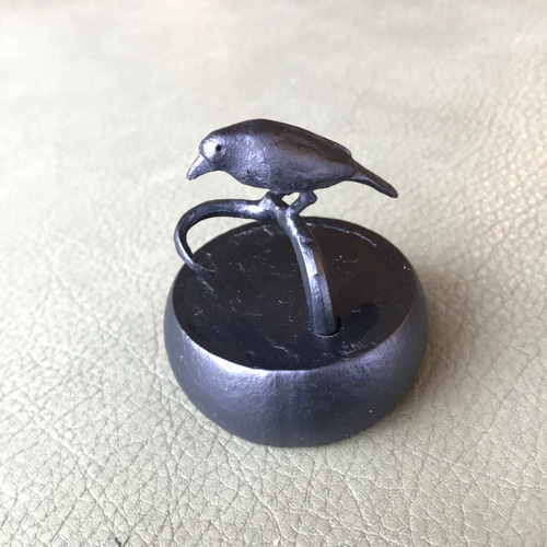 ペーパーウェイト 鳥 ブロンズ その他インテリア雑貨 工房めたる須弥主