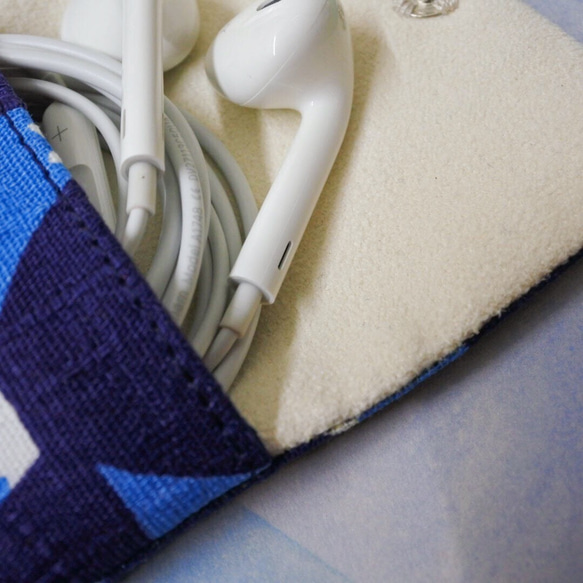 airpods 保護袋 保護套 收納袋 防刮 耳機收納袋 耳機包手工製 日系 富士山 關東煮 飯糰 蔬菜 第3張的照片