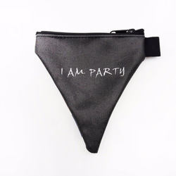 ｜I AM PARTY｜ 手工油畫布 三角零錢包 - 金剛先生很溫柔 【買就送 品牌胸章or悠遊卡貼 x1】 第2張的照片