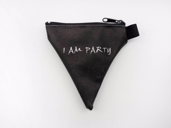 ｜I AM PARTY｜ 手工油畫布 三角零錢包 - 猩猩先生 【買就送 品牌胸章or悠遊卡貼 x1】 第2張的照片