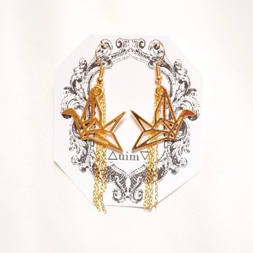 ORIGAMI-折り鶴‐ ピアス ピアス（フック・チェーン） △uim▽ 通販