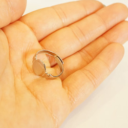 帶 10 毫米膠墊的戒指支架零件銀色尺寸可調（6 件套） 第4張的照片