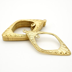 鑽石耳環 金屬飾物零件 黃銅製成（2 件套） 第2張的照片