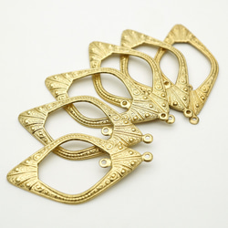 鑽石耳環 金屬飾物零件 黃銅製成（2 件套） 第3張的照片