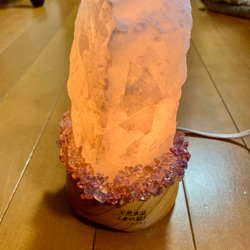 天然水晶の灯り　アメトリンの編み込み付き 6枚目の画像
