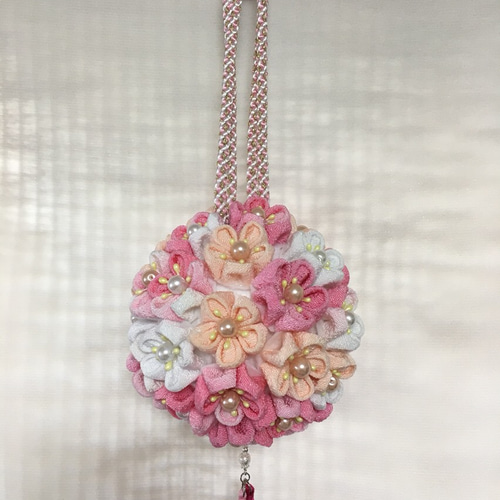 七五三 和装ブーケ バッグ 和装 髪飾り 和風ブーケ 子供用 ボールブーケ ボールブーケ♡ 七五三にもピッタリ♡ ピンク 和装ブーケ 和