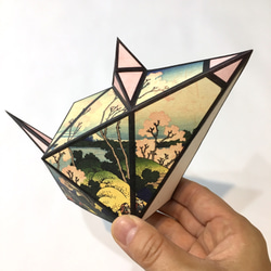 紙模型套件AkarikagoNishikinezumi成為日本紙燈罩（RAT）冨岳三十六景 - 東海道品川禦殿山富士 第2張的照片