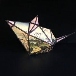 紙模型套件AkarikagoNishikinezumi成為日本紙燈罩（RAT）冨岳三十六景 - 東海道品川禦殿山富士 第6張的照片
