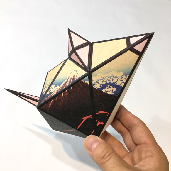 紙模型套件AkarikagoNishikinezumi成為日本紙燈罩（RAT）冨岳三十六景 - 山下Hakuu 第2張的照片