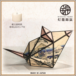 成為日本紙燈罩紙工藝套件燈籠Nishikinezumi（RAT）冨岳三十六景 -  TsubutekawayukinoDan 第4張的照片