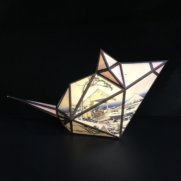 成為日本紙燈罩紙工藝套件燈籠Nishikinezumi（RAT）冨岳三十六景 -  TsubutekawayukinoDan 第6張的照片