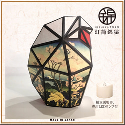 紙工藝品燈籠Nishikisaru成為日本紙燈罩（猴）冨岳三十六景 - 賞花*成品* 第5張的照片