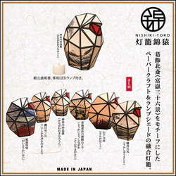 紙工藝品燈籠Nishikisaru成為日本紙燈罩（猴）冨岳三十六景 - 賞花*成品* 第7張的照片