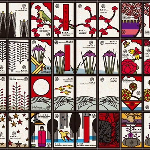 オリジナルイラスト☆季節を感じる錦花札 48枚入り その他雑貨