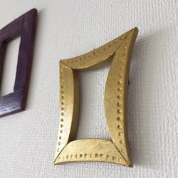 壁掛けオブジェ【額縁】変形四角 小サイズ タペストリー・壁掛け