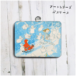 パスケース【ジビュレ フォン オルファース 雪の子供たちの物語】絵画 社員証入れ 定期入れ レトロ 名画 1枚目の画像