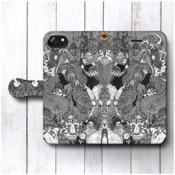 オーブリー ビアズリー ポープ 髪盗み 挿絵 1896】スマホケース手帳型