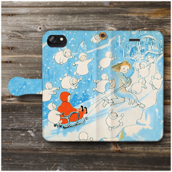 【オルファース 雪の子供たちの物語】スマホケース手帳型 全機種対応 絵画 スマホカバー iPhone12 iPhone1 1枚目の画像