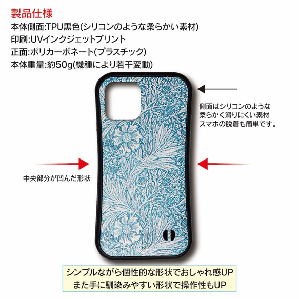 【 太陽系の月の満ち欠けの天体図 】スマホケース グリップケース 全機種対応 絵画 iPhone12 落下防止 かわいい 4枚目の画像