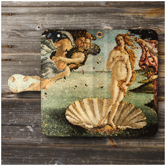 ステンドグラス風『ヴィーナスの誕生』絵画 全機種対応 iPhoneⅩ