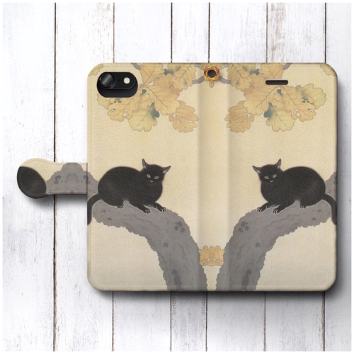 スマホ猫 かんたんスマホ 猫 スマホケース 手帳型 ワイモバイル ケース