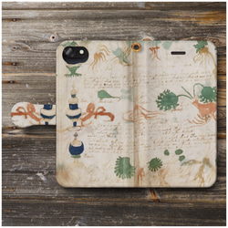 ヴォイニッチ手稿 古文書8】スマホケース手帳型 全機種対応 絵画