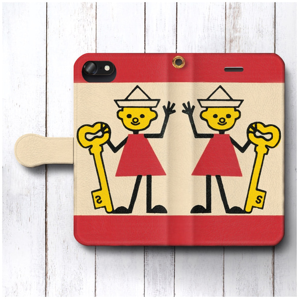 【key マッチラベル  レトロ ハンガリー】スマホケース手帳型 全機種対応 絵画 レトロ 個性的 1枚目の画像