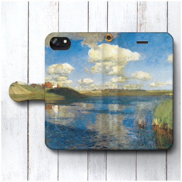 【イサーク レヴィタン The Lake Rus】スマホケース手帳型 全機種対応 絵画 iPhone11 iPhone 1枚目の画像