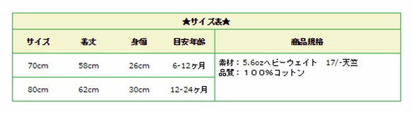 長袖ロンパースへの変更料金 4枚目の画像