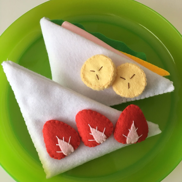 送料無料】フェルトサンドイッチ/フルーツサンド/おままごと/フェルト 