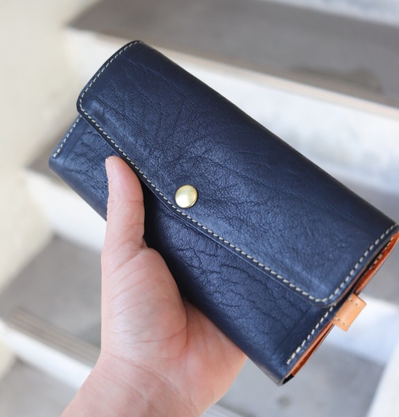 L字ファスナーとギャルソンウォレットの機能をミックス］ギャルソン