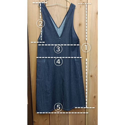 Bluetrick ライトオンスサロペットスカートデニム（Ｍサイズ）岡山 BlueTrick】ライトオンス サロペットスカート デニム/ベージュ