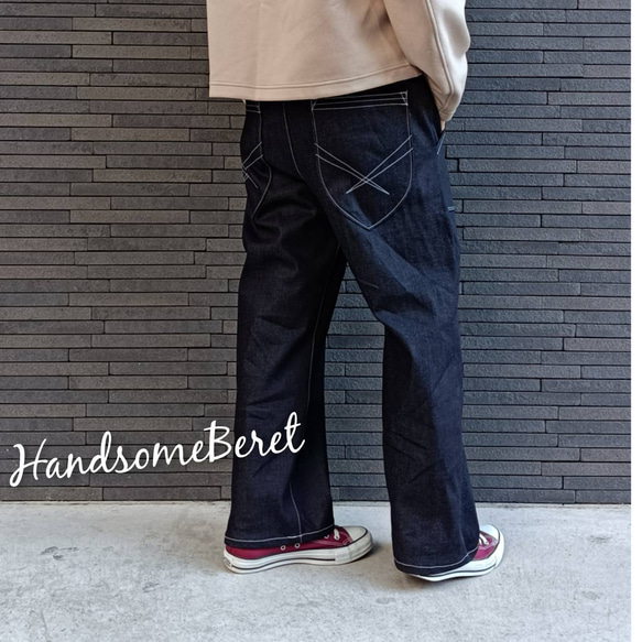 ストレッチ岡山デニムストレートデニムパンツ　9.5oz 　　インディゴ　 6枚目の画像