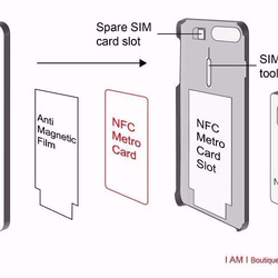 iPhone 8プラス/ 7プラス[天使]白特許SUICAのPASMOカード電話ケース私はブティックデザインを愛する愛AM 4枚目の画像