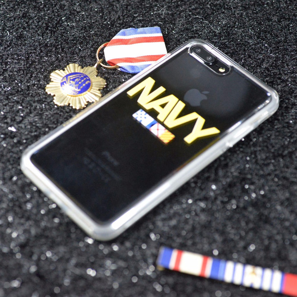 深色iPhone X / iPhone 8 plus 戰艦世界『Navy海軍手機殼』超耐摔浮雕手機殼 I AM I 第2張的照片