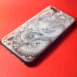 iPhone 8/8プラス特許SUICA PASMOカード電話シェル[] 3D立体レリーフ観音XiangLong IはIをAM 7枚目の画像