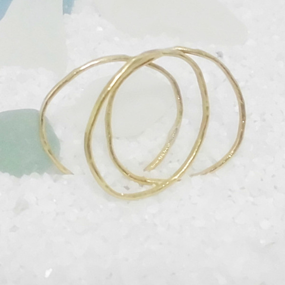 【送料無料！】Hammered Stacking rings/BR（真鍮3個セット） 3枚目の画像