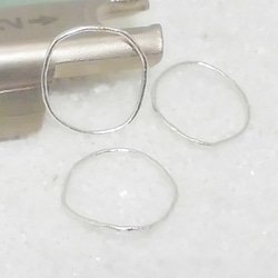 【送料無料！】Hammered Stacking rings/SV（シルバー3個セット） 4枚目の画像